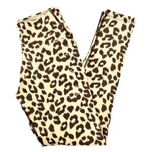Ryderwear Leopard Cheetah Scrunch Butt Leggings Sz S